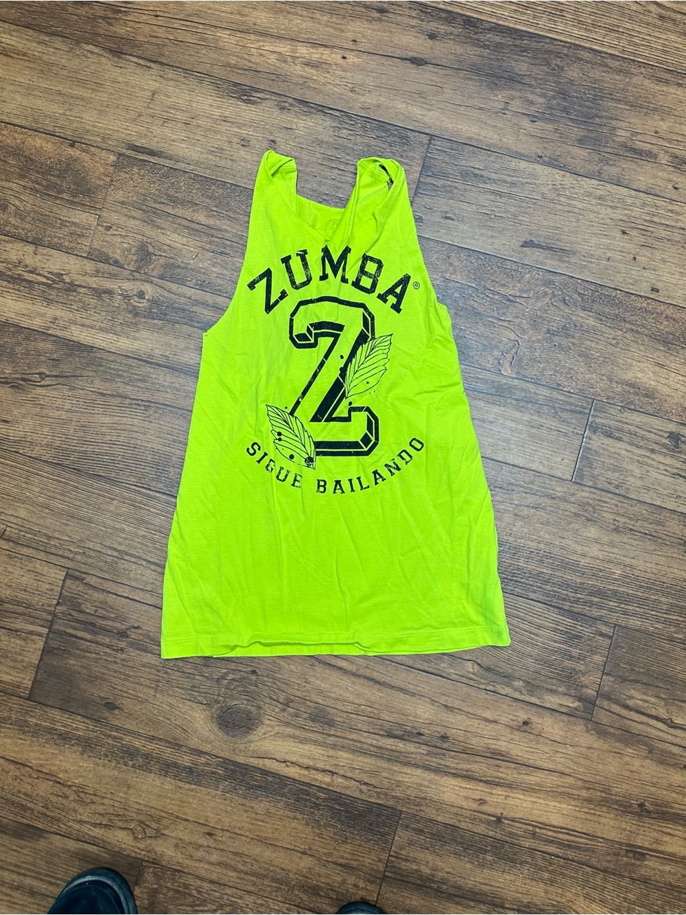 Zumba Fitness Neon Green Graphic Tank Top